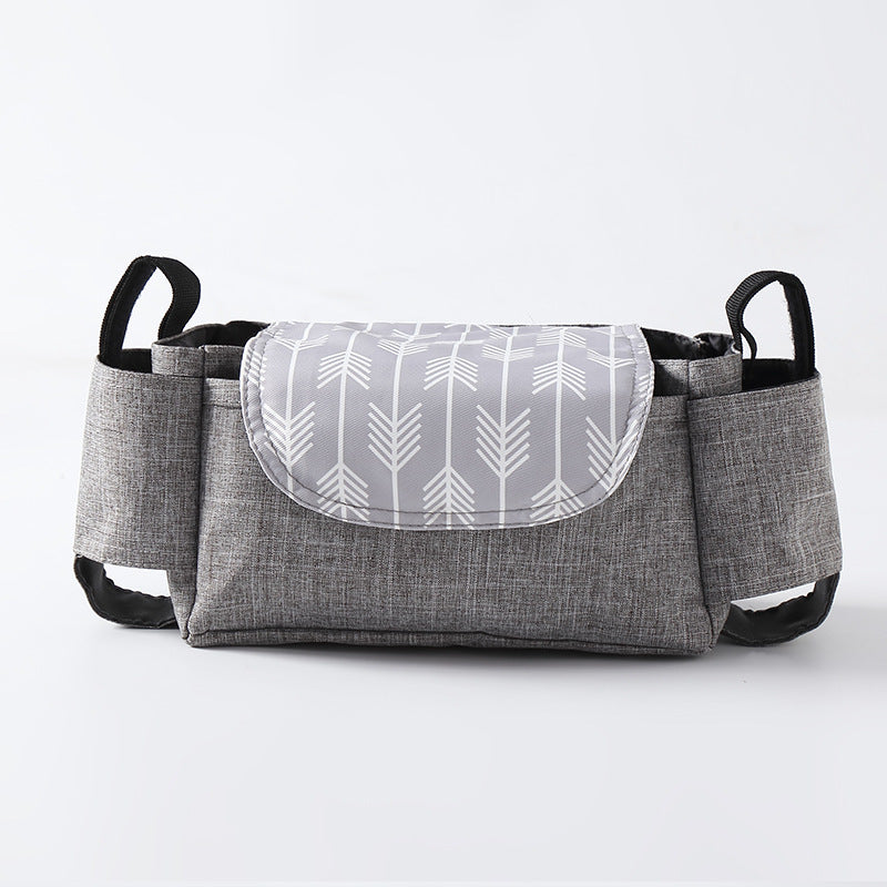 Sac Organisateur pour Poussette de Bébé avec design élégant et compartiments pratiques.